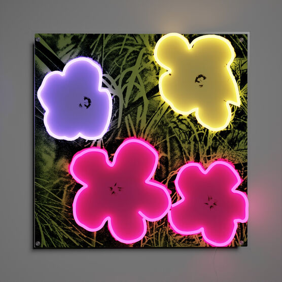 Andy Warhol Flowers limited edition neon light